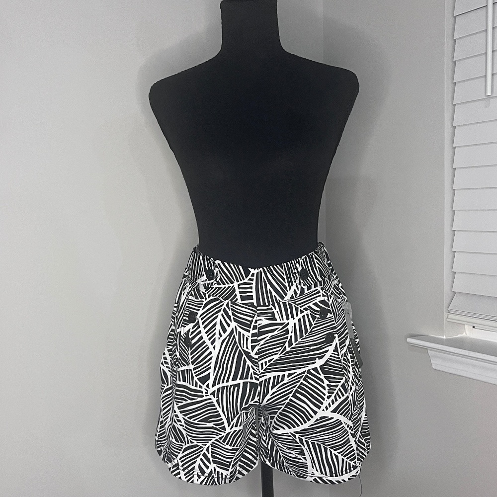 Black and White Printed Shorts